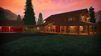 Mountain Ranch Log Home